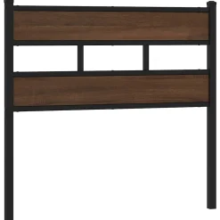 Vidaxl Tête de lit de remplacement chêne marron 100 cm acier et bois d'ingénierie
