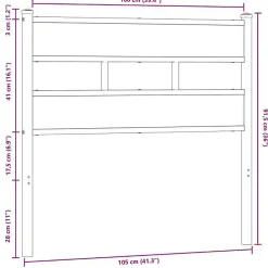 Vidaxl Tête de lit de remplacement chêne marron 100 cm acier et bois d'ingénierie