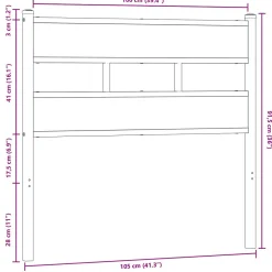 Vidaxl Tête de lit de remplacement chêne marron 100 cm acier et bois d'ingénierie