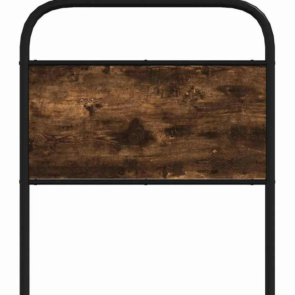 Vidaxl Tête de lit de remplacement chêne fumé 80 cm acier et bois d'ingénierie