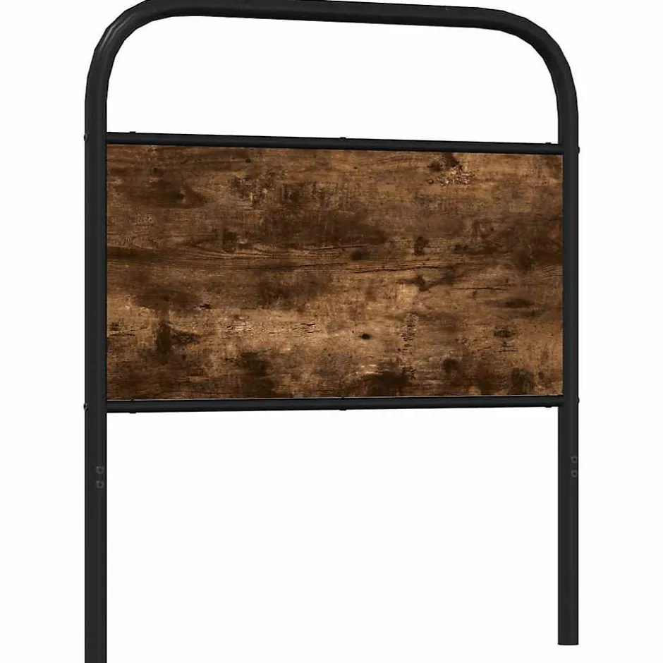 Vidaxl Tête de lit de remplacement chêne fumé 80 cm acier et bois d'ingénierie
