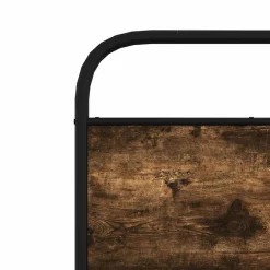 Vidaxl Tête de lit de remplacement chêne fumé 80 cm acier et bois d'ingénierie