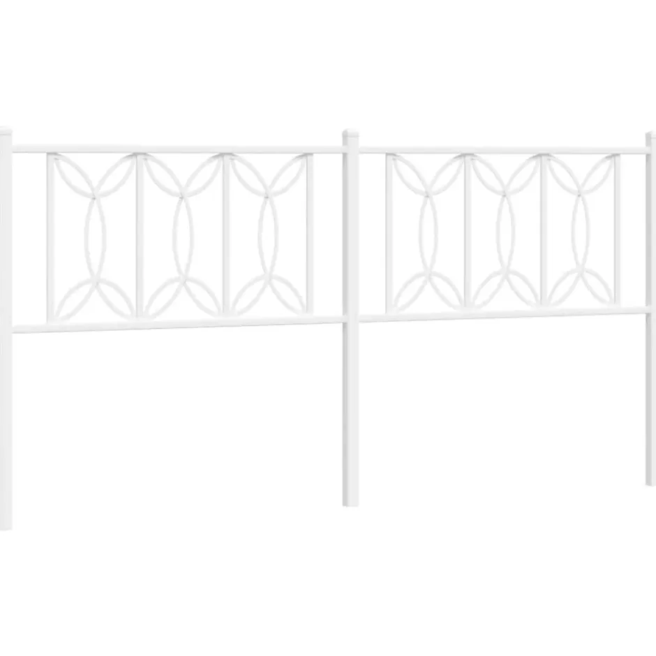 Vidaxl Tête de lit de remplacement métal blanc 180 cm Discount