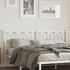 Vidaxl Tête de lit de remplacement métal blanc 180 cm Discount