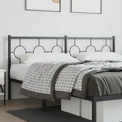 Vidaxl Tête de lit de remplacement métal noir 180 cm