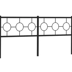 Vidaxl Tête de lit de remplacement métal noir 180 cm