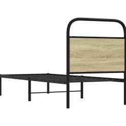 Vidaxl Tête de lit de remplacement chêne sonoma 75 cm acier et bois d'ingénierie