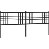 Vidaxl Tête de lit de remplacement métal noir 200 cm