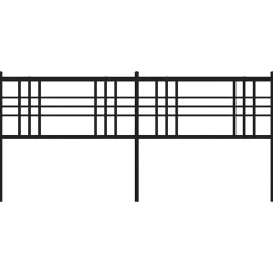 Vidaxl Tête de lit de remplacement métal noir 200 cm