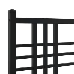 Vidaxl Tête de lit de remplacement métal noir 200 cm