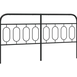 Vidaxl Tête de lit de remplacement métal noir 193 cm