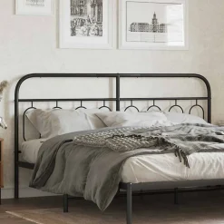 Vidaxl Tête de lit de remplacement métal noir 193 cm
