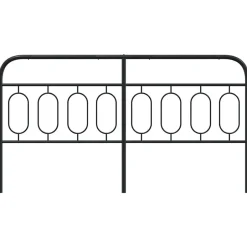 Vidaxl Tête de lit de remplacement métal noir 193 cm