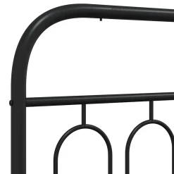 Vidaxl Tête de lit de remplacement métal noir 193 cm