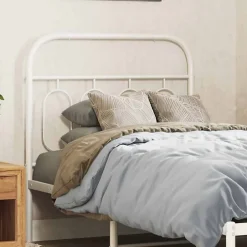 Vidaxl Tête de lit de remplacement métal blanc 90 cm Clearance