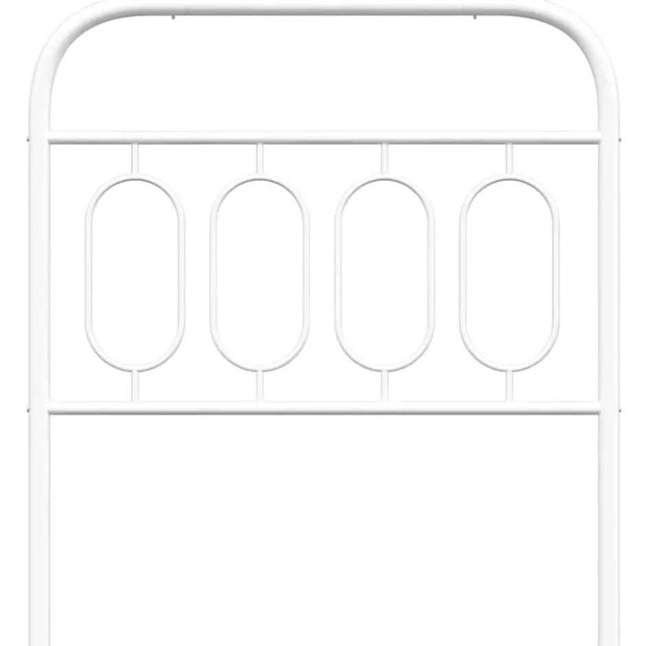 Vidaxl Tête de lit de remplacement métal blanc 90 cm Clearance