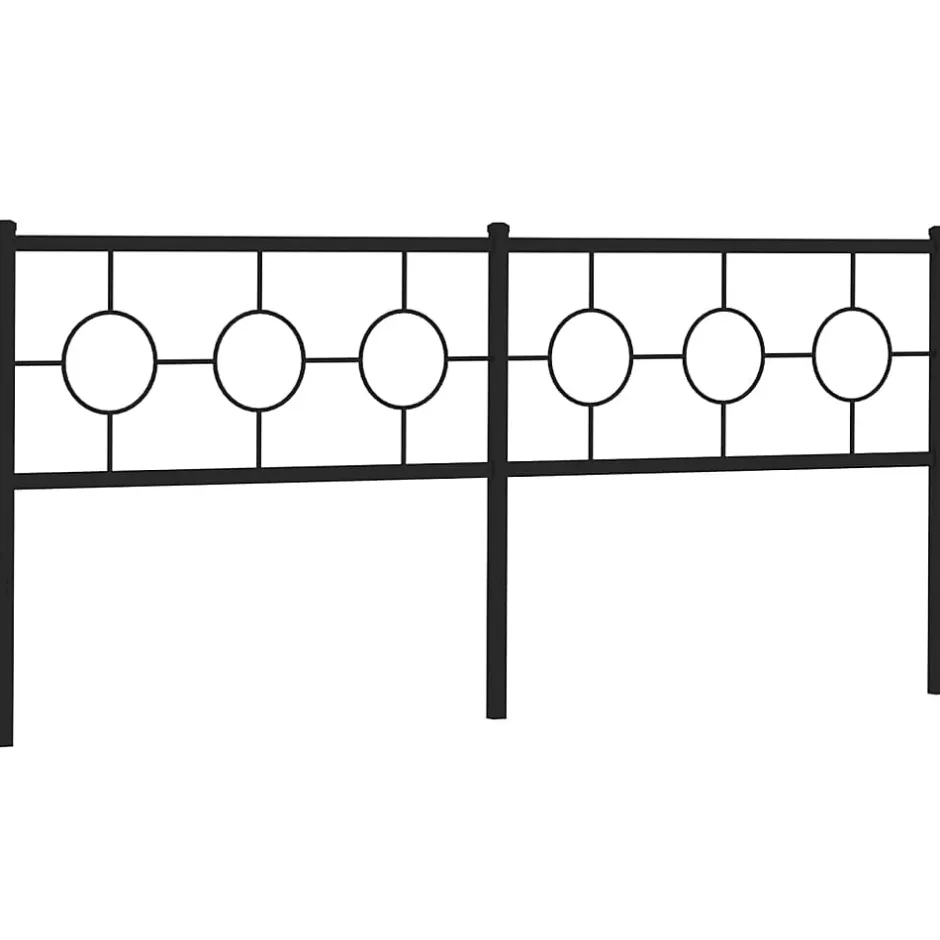 Vidaxl Tête de lit de remplacement métal noir 200 cm Discount
