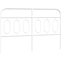 Vidaxl Tête de lit de remplacement métal blanc 150 cm