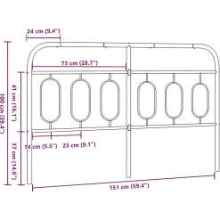 Vidaxl Tête de lit de remplacement métal blanc 150 cm