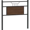 Vidaxl Tête de lit de remplacement chêne marron 80 cm bois d'ingénierie et acier