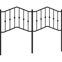 Vidaxl Tête de lit de remplacement métal noir 140 cm New