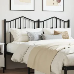 Vidaxl Tête de lit de remplacement métal noir 140 cm New