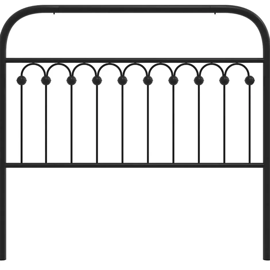Vidaxl Tête de lit de remplacement métal noir 107 cm Clearance