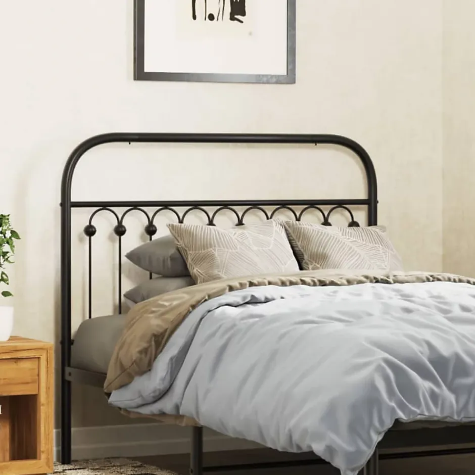 Vidaxl Tête de lit de remplacement métal noir 107 cm Clearance