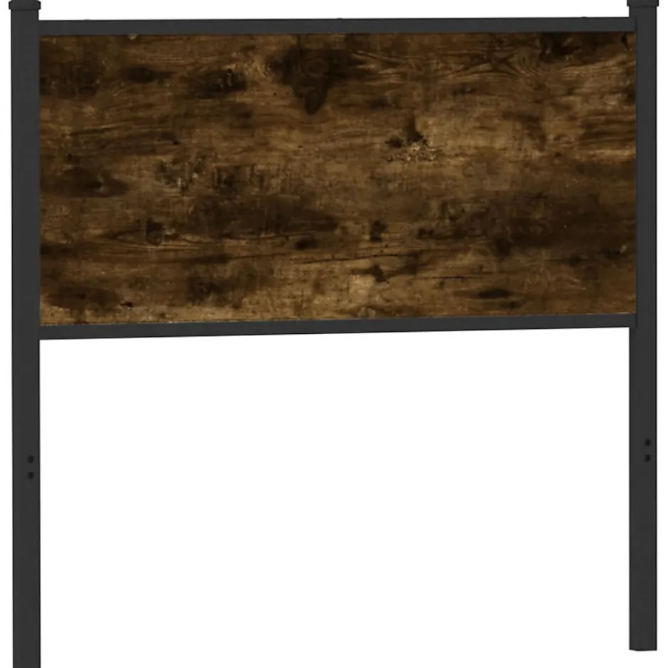 Vidaxl Tête de lit de remplacement chêne fumé 75 cm bois d'ingénierie et acier