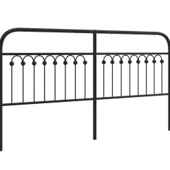 Vidaxl Tête de lit de remplacement métal noir 180 cm