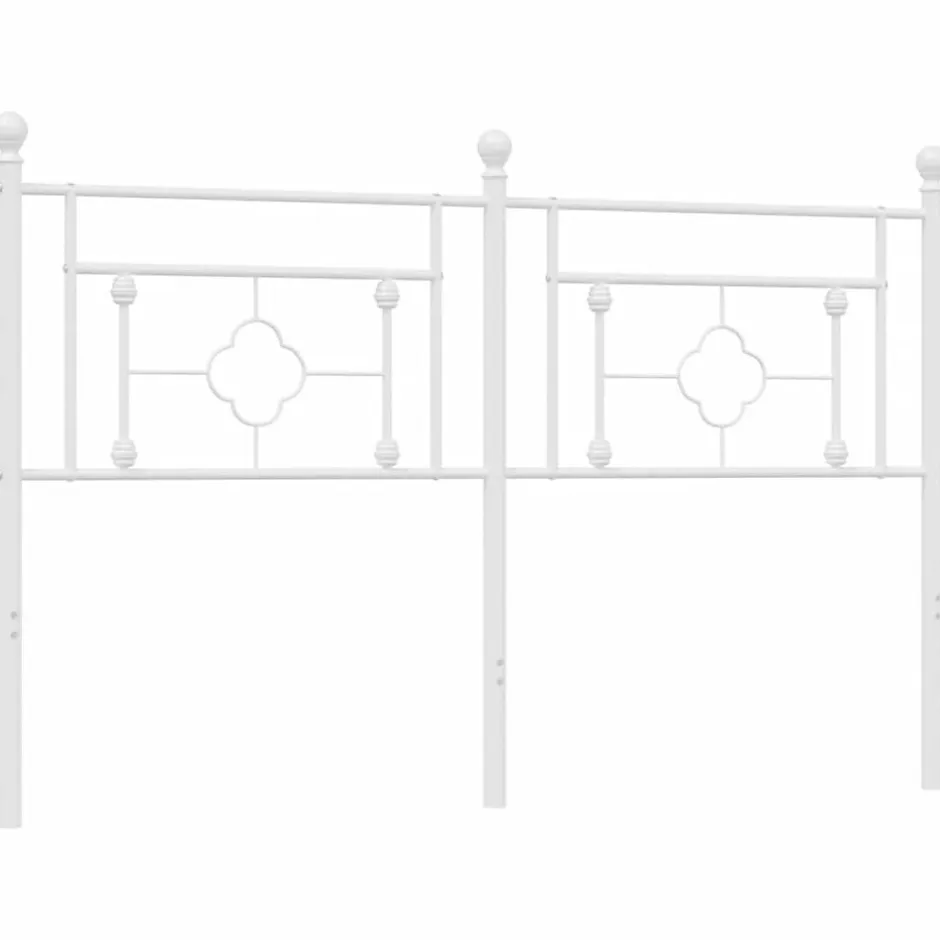 Vidaxl Tête de lit de remplacement métal blanc 160 cm