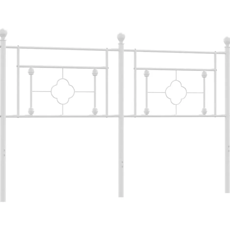 Vidaxl Tête de lit de remplacement métal blanc 160 cm