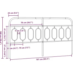 Vidaxl Tête de lit de remplacement métal noir 160 cm Hot