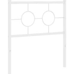 Vidaxl Tête de lit de remplacement métal blanc 80 cm