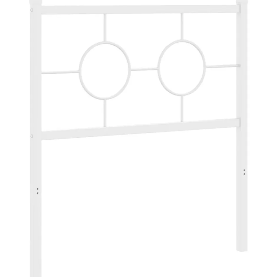 Vidaxl Tête de lit de remplacement métal blanc 80 cm