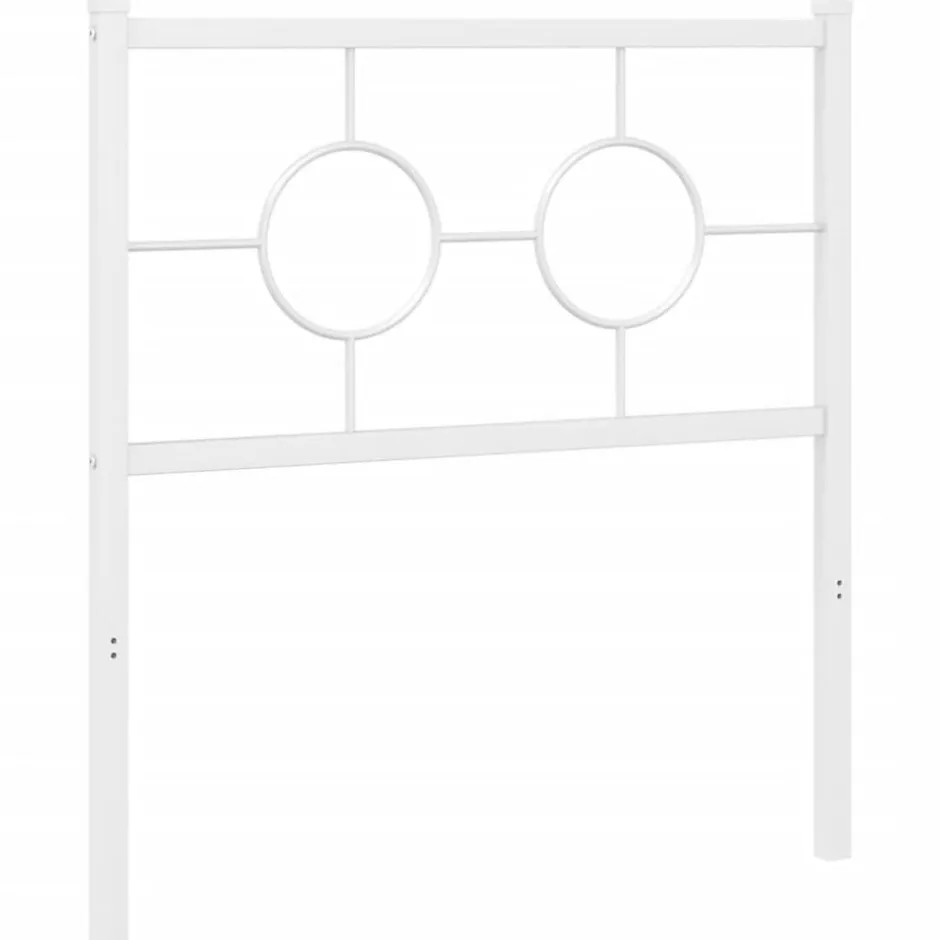 Vidaxl Tête de lit de remplacement métal blanc 80 cm