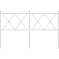 Vidaxl Tête de lit de remplacement métal blanc 137 cm Sale