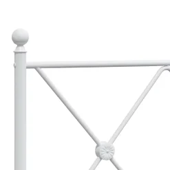 Vidaxl Tête de lit de remplacement métal blanc 137 cm Sale