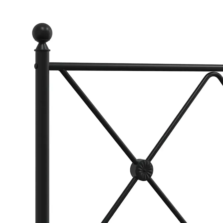Vidaxl Tête de lit de remplacement métal noir 200 cm Sale
