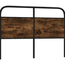 Vidaxl Tête de lit de remplacement chêne fumé 135 cm acier et bois d'ingénierie