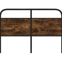 Vidaxl Tête de lit de remplacement chêne fumé 135 cm acier et bois d'ingénierie