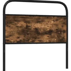 Vidaxl Tête de lit de remplacement chêne fumé 100 cm acier et bois d'ingénierie Clearance