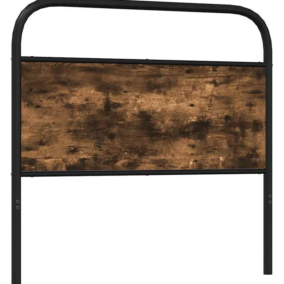 Vidaxl Tête de lit de remplacement chêne fumé 100 cm acier et bois d'ingénierie Clearance