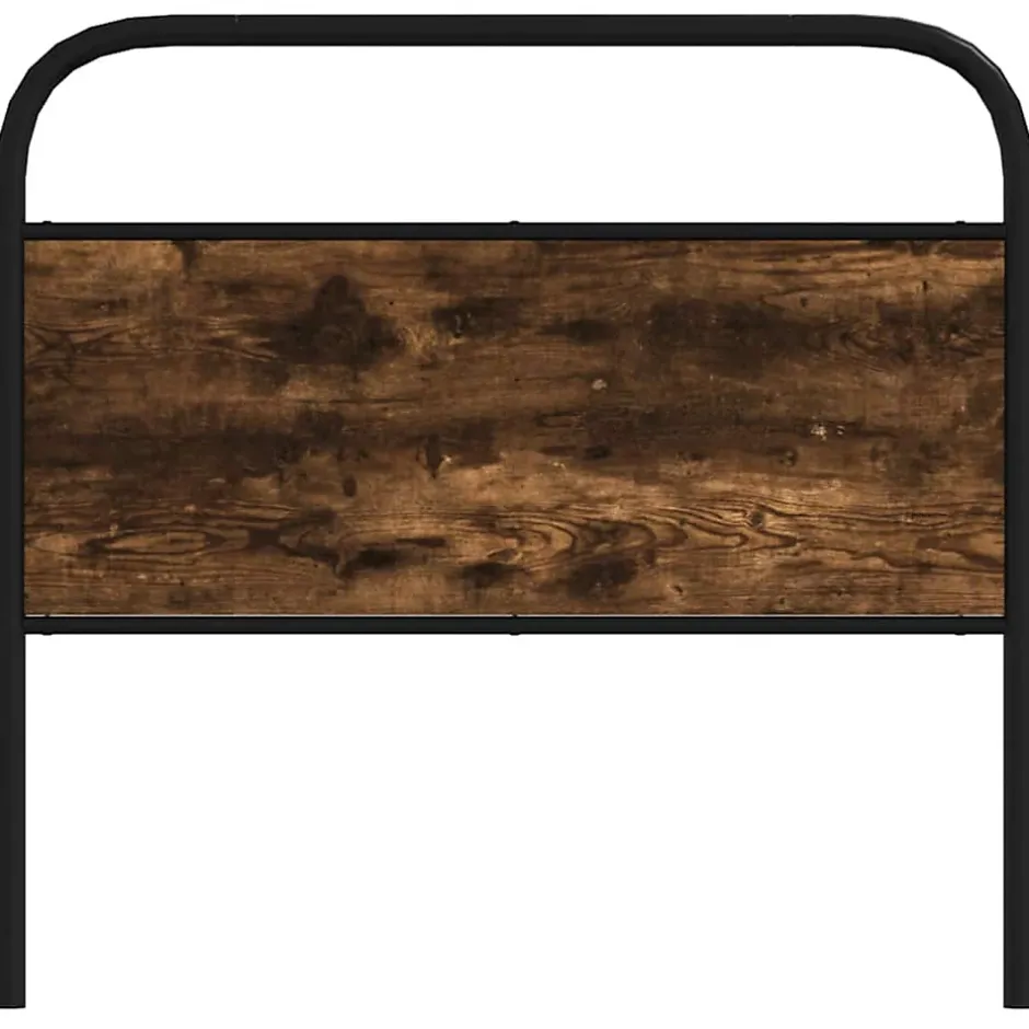 Vidaxl Tête de lit de remplacement chêne fumé 100 cm acier et bois d'ingénierie Clearance