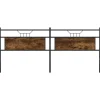 Vidaxl Tête de lit de remplacement chêne fumé 193 cm bois d'ingénierie et acier Sale