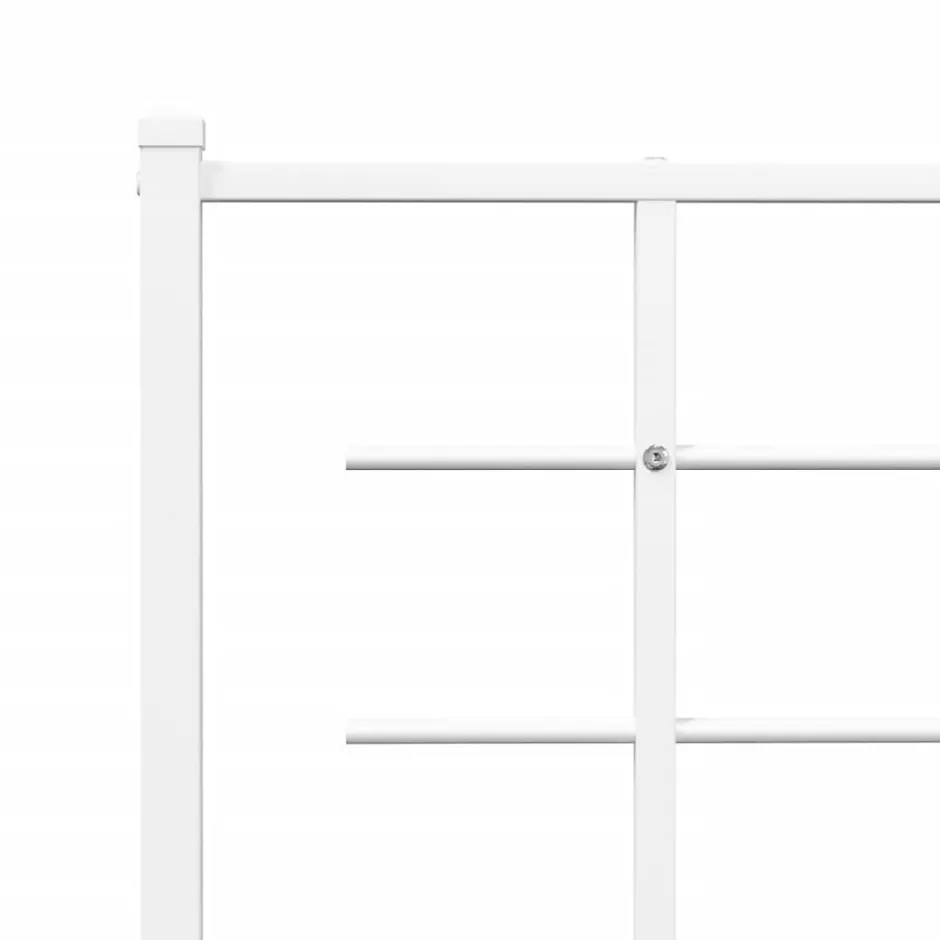 Vidaxl Tête de lit de remplacement métal blanc 200 cm