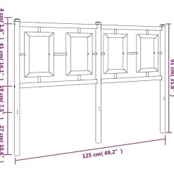 Vidaxl Tête de lit de remplacement métal blanc 120 cm