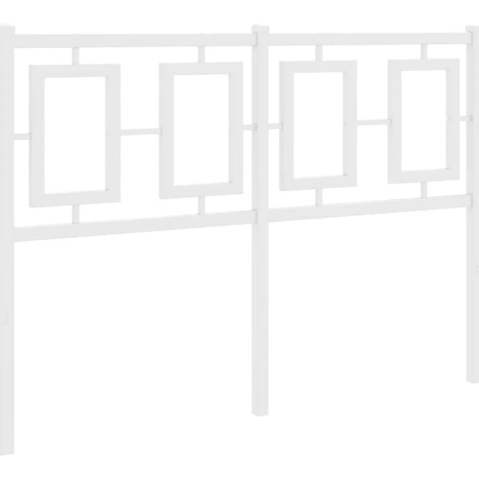 Vidaxl Tête de lit de remplacement métal blanc 120 cm