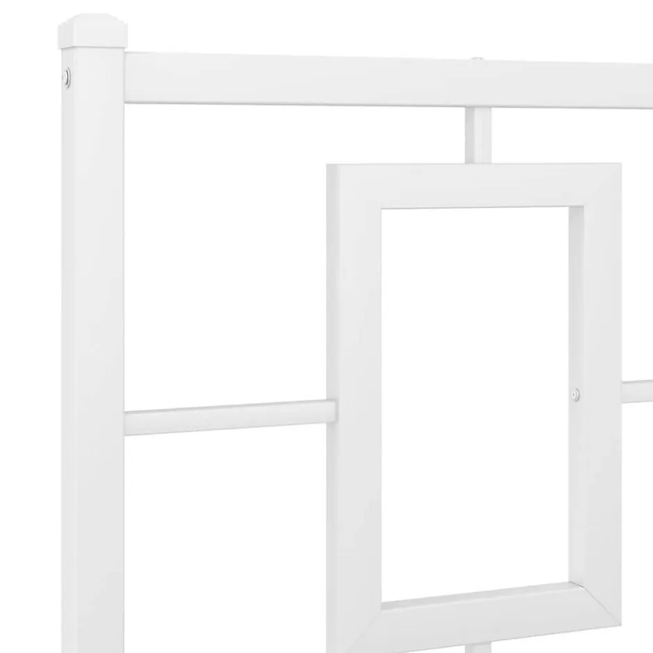 Vidaxl Tête de lit de remplacement métal blanc 120 cm