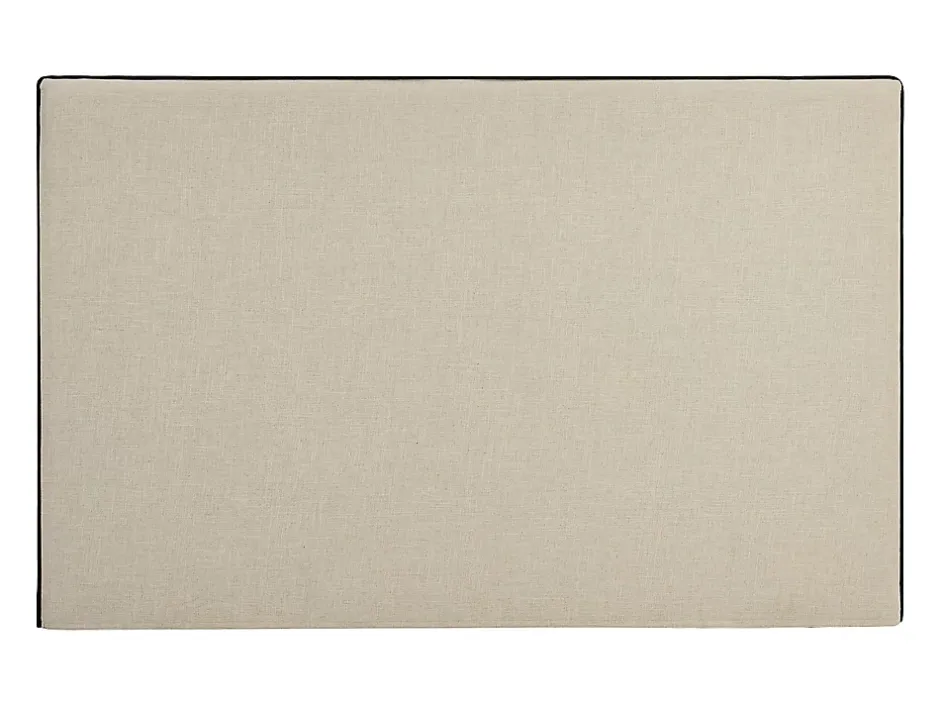 Vente-unique Tête de lit déhoussable 150 cm - Coton et lin - Beige et noir - CHESMA Outlet
